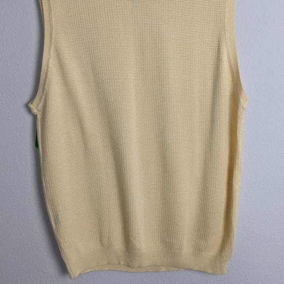 Byron Nelson Eleven Straight Men's XL Yellow Silk Golf Sweater Vest Sleeveless - Picture 6 of 7